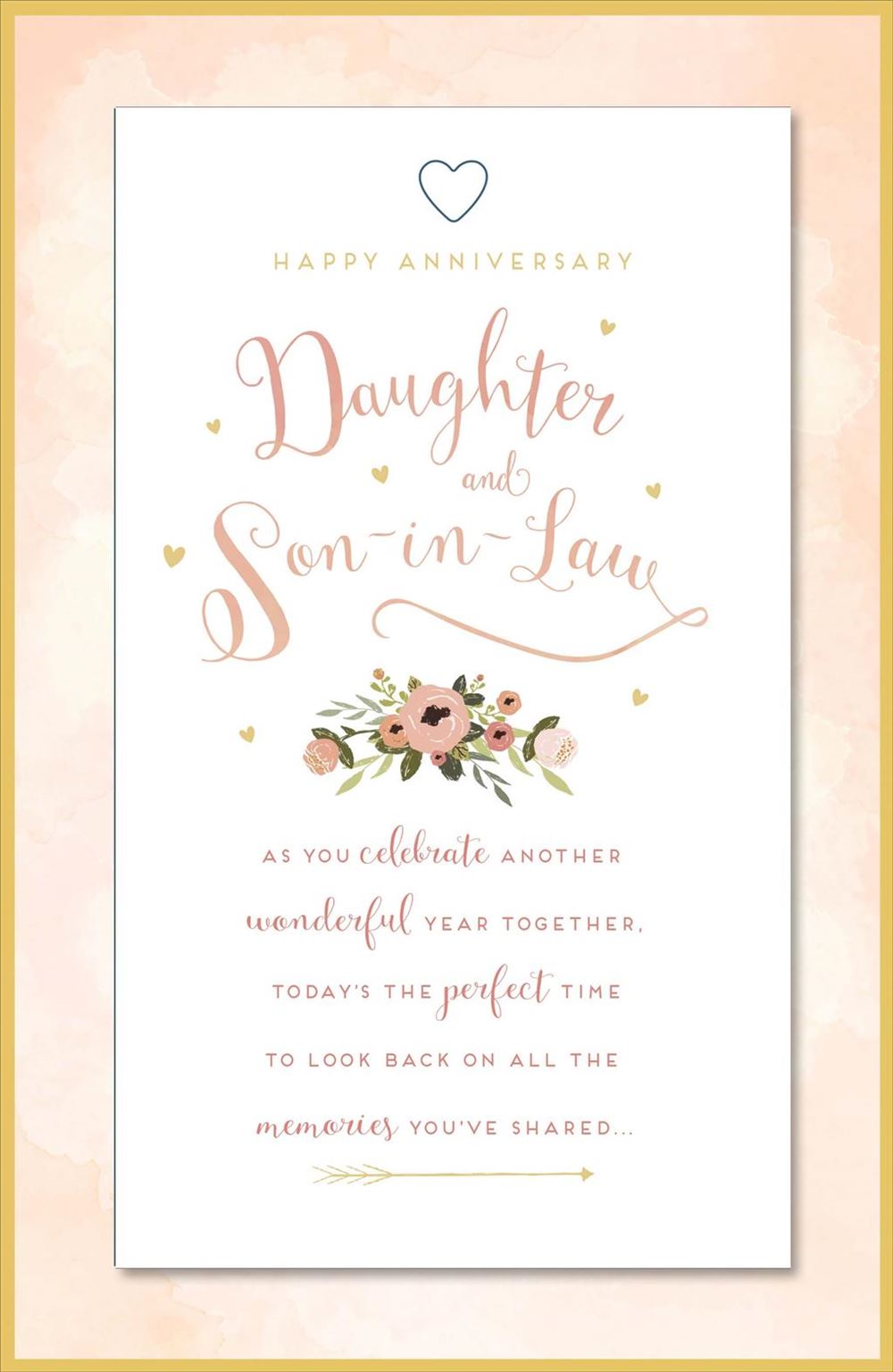 Happy Wedding Anniversary Daughter and Son-in-Law Card