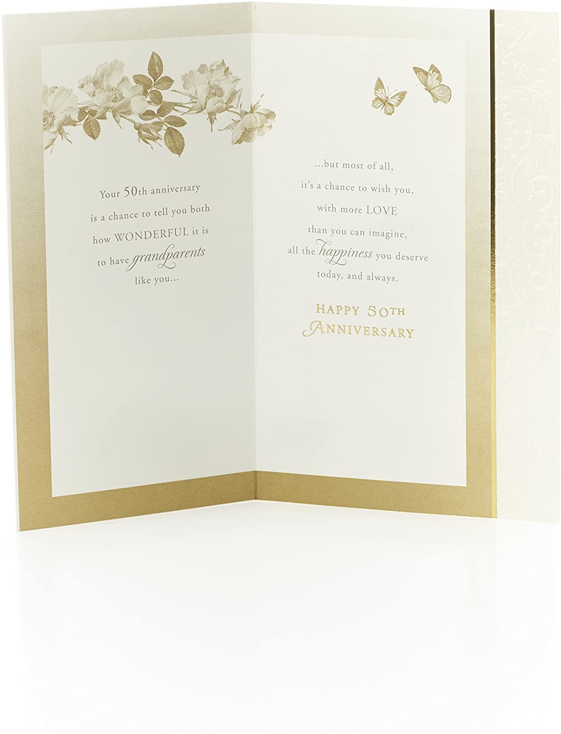 Grandparents 50th Wedding Anniversary Card - A Floral Delight