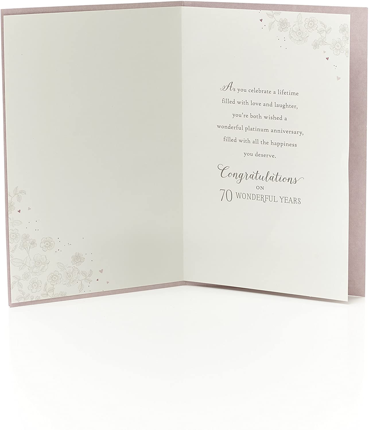 70th Wedding Anniversary Card - Platinum, Strong, And Enduring