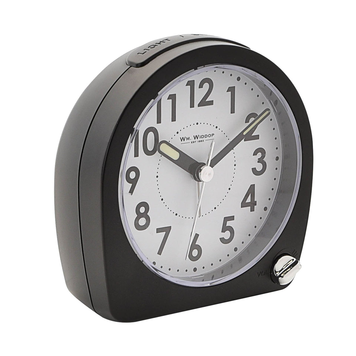 Hometime Round Alarm Clock Light, Snooze, Sweep - Black