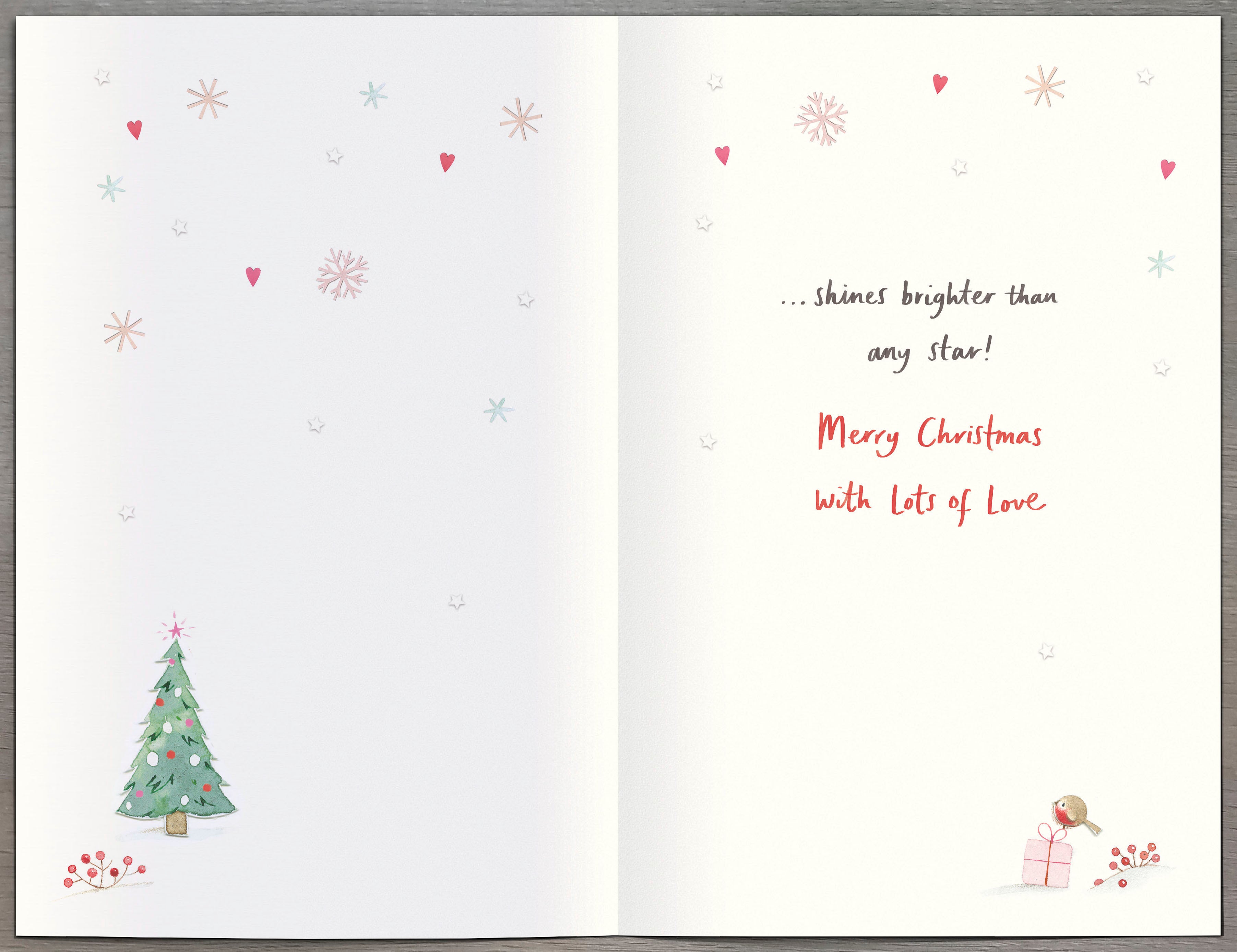 Pop Out Daughter Christmas Card - Woof in a Bauble