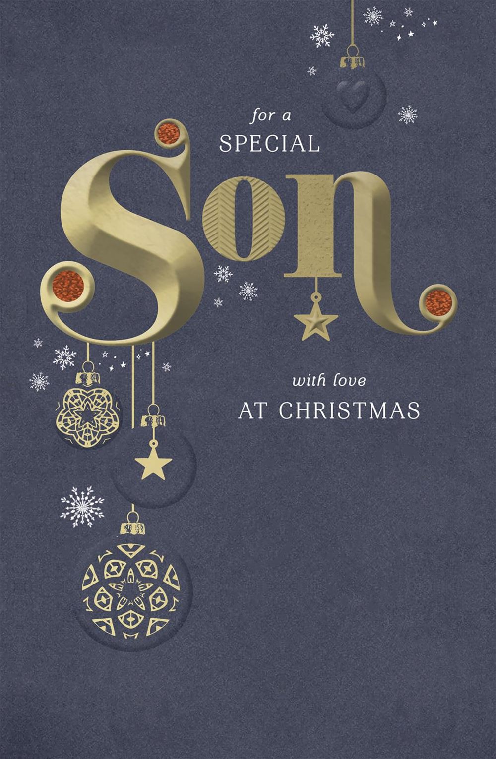 For a Special Son With Love At Christmas Card