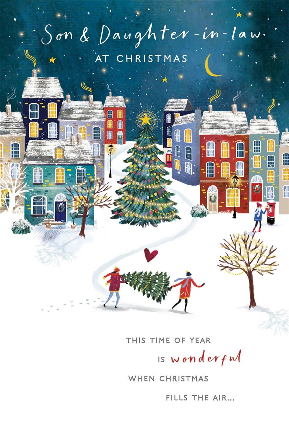 Son & Daughter-In-Law At Christmas Card