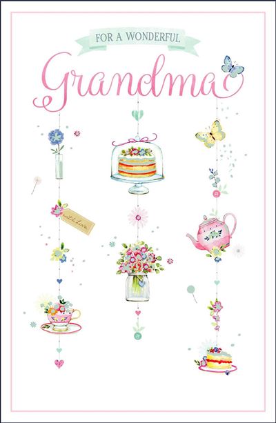 Grandma Birthday Card - Garlands