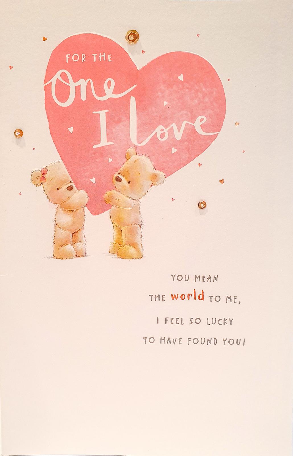 For The One I Love You Mean The World Birthday Card