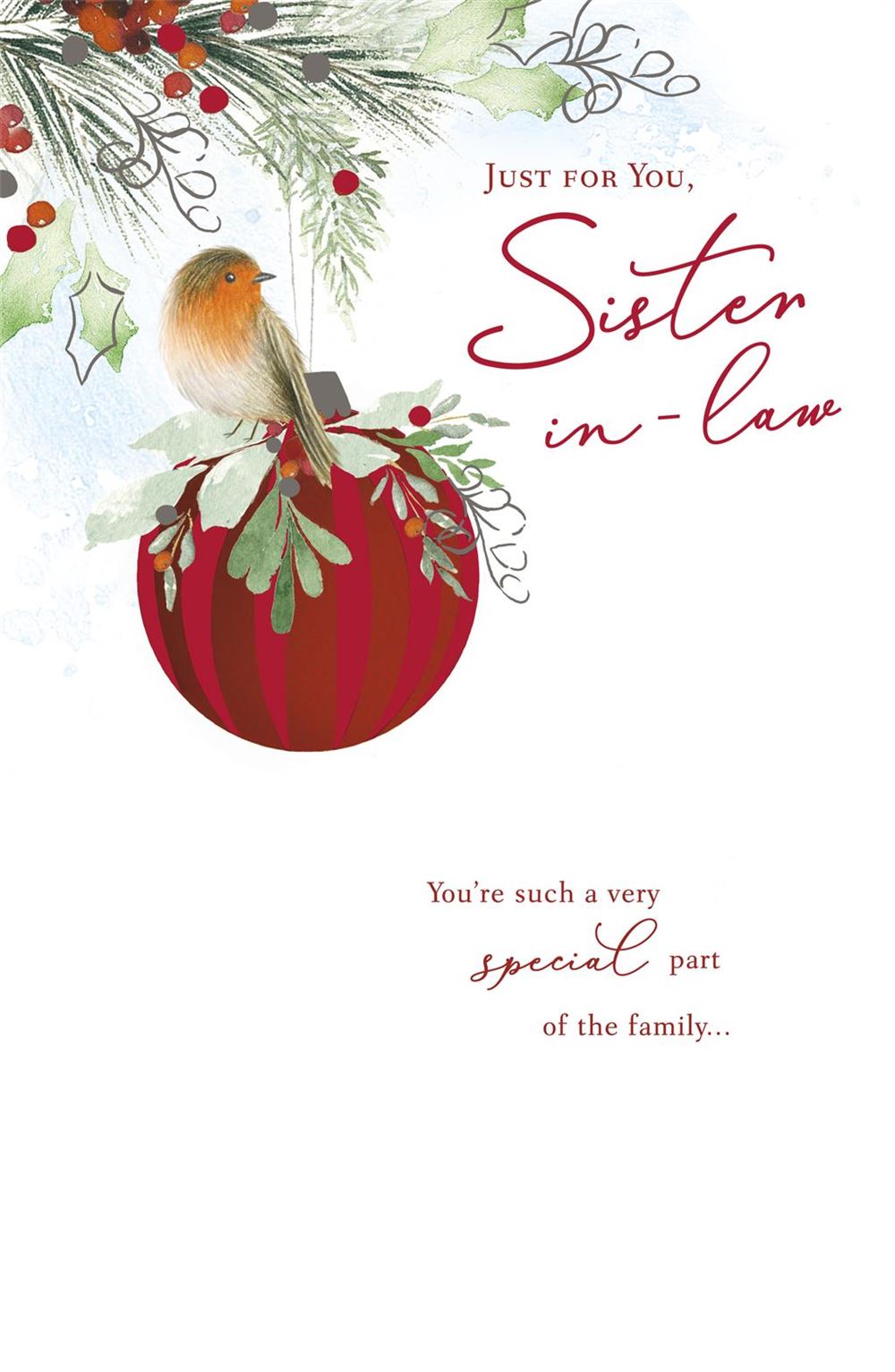 Son and Daughter in Law Christmas Wreath Holiday Card