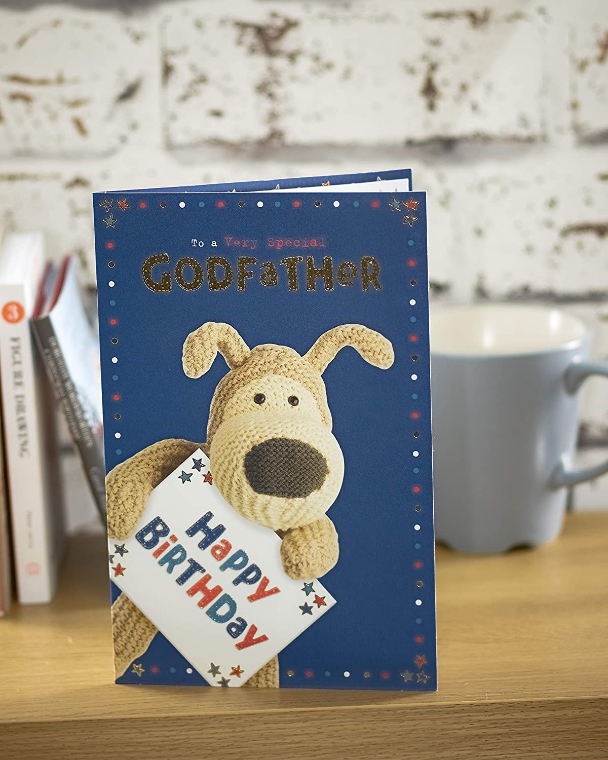 Godfather Birthday Card - Cute Boofle