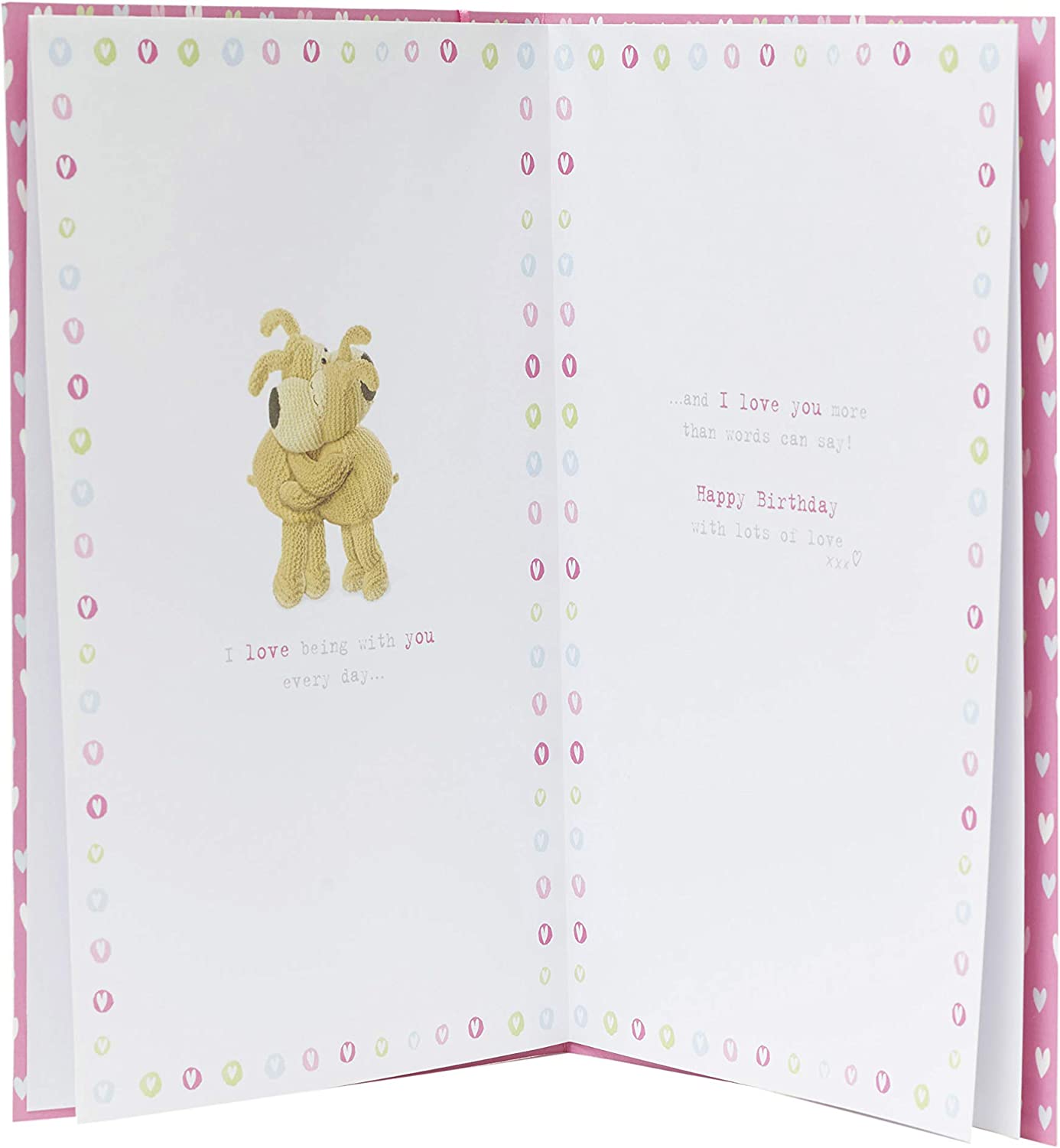 Wife Birthday Card - Boofle With Bunches Of Love