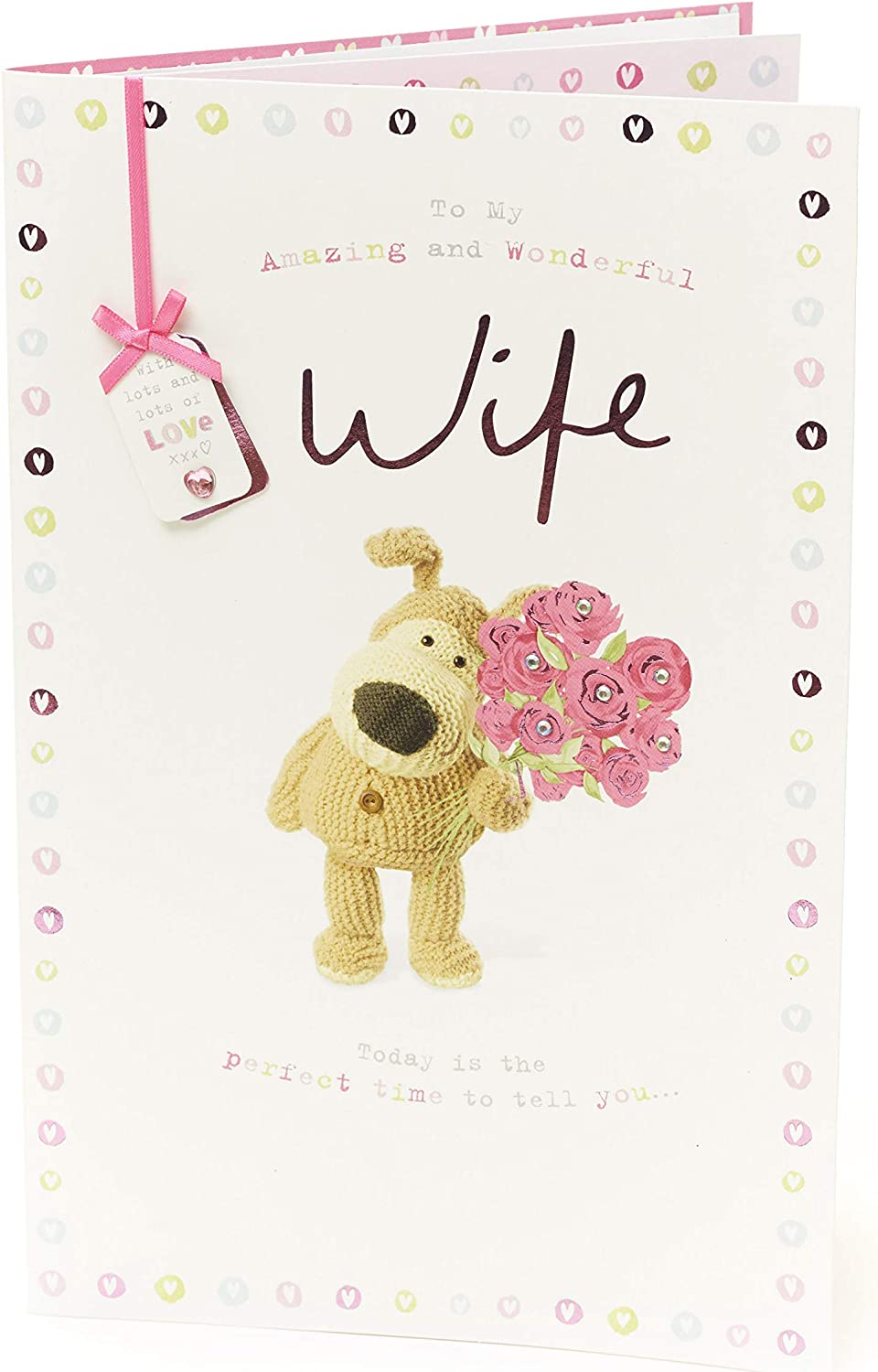 Wife Birthday Card - Boofle With Bunches Of Love