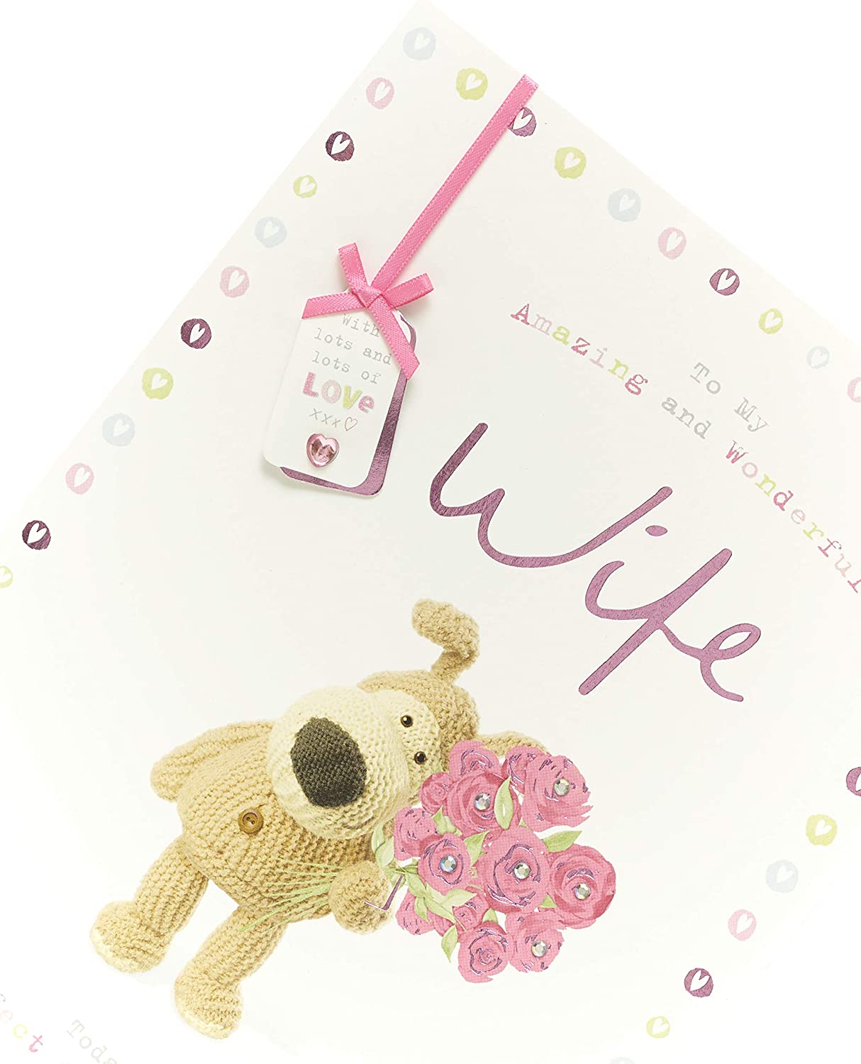 Wife Birthday Card - Boofle With Bunches Of Love