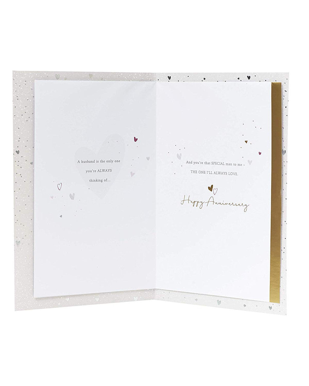 Large Husband Anniversary Card - Elegant Parchment Card With Gold Finishes