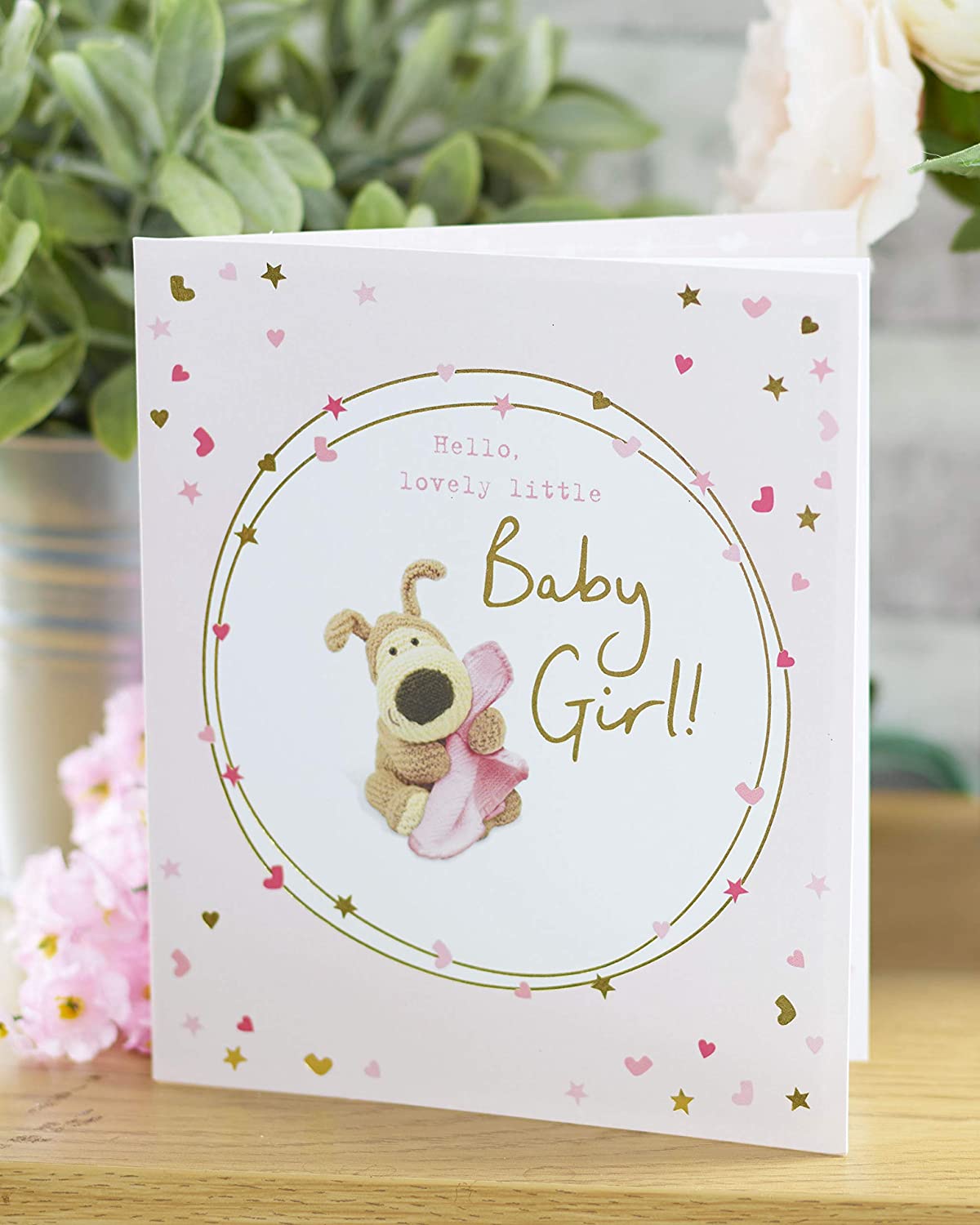 New Baby Girl Card - Greetings From Boofles