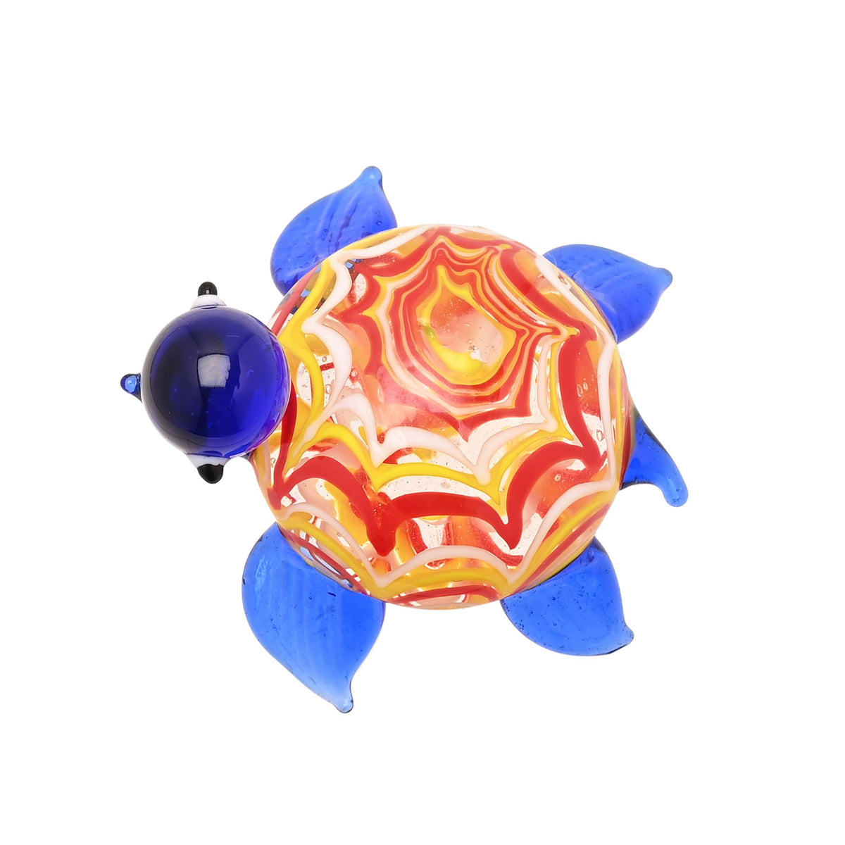 Objets D'art Miniature Glass Figurine - Blue Tortoise