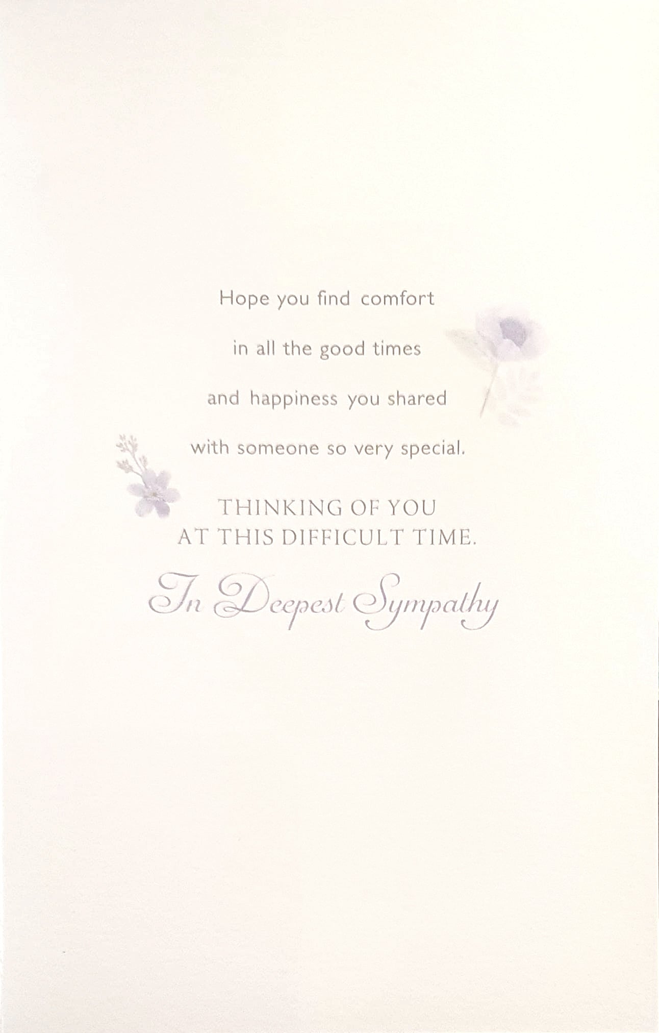 Mum Sympathy Card - A Floral Tribute