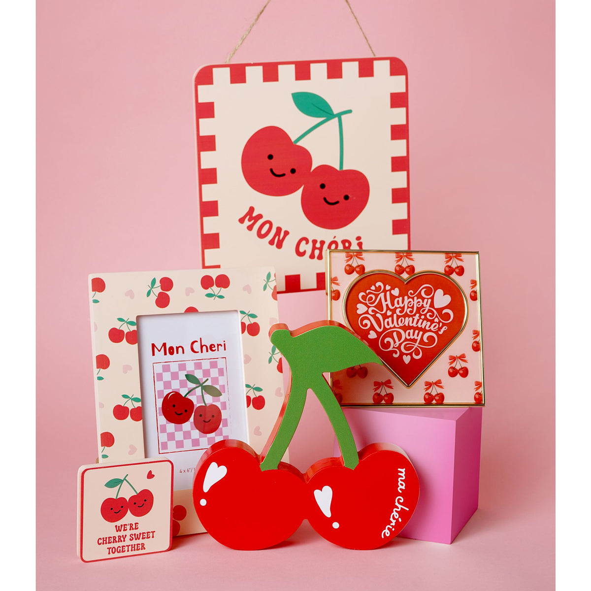 Love Is Sweet Heart Frame - Valentines Cherry