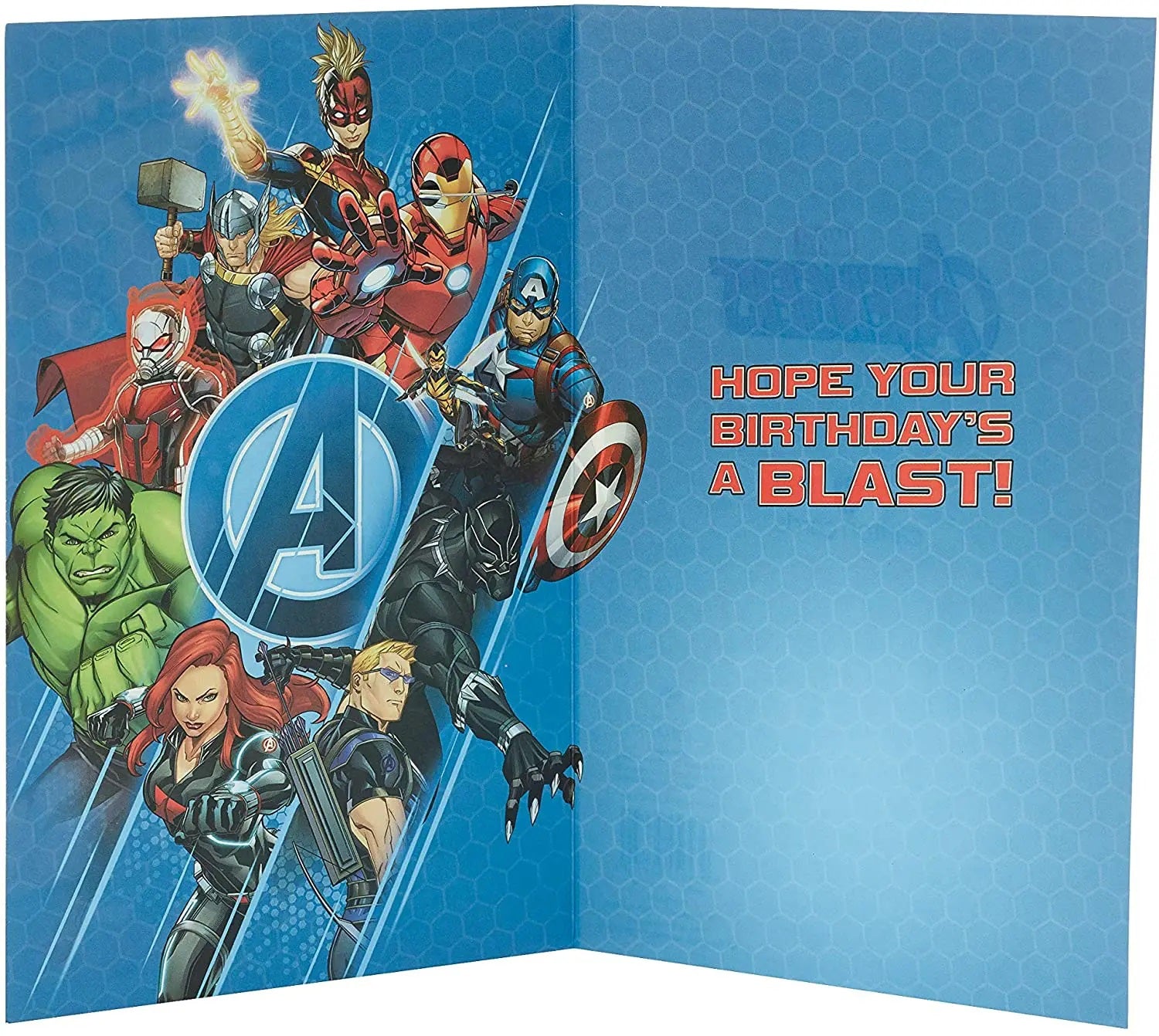 Male 7th Birthday Card - Avengers In Action