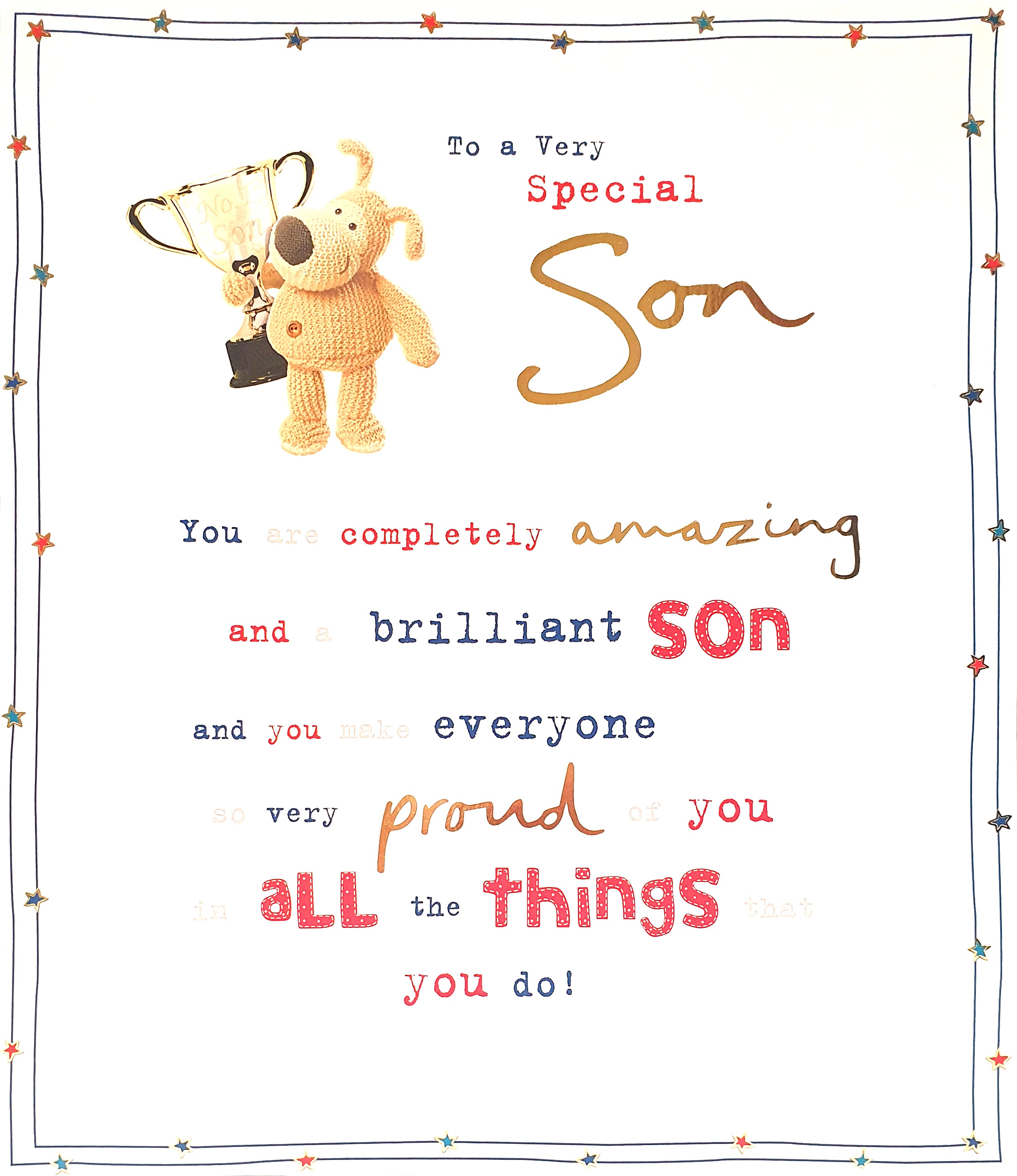 Son Birthday Card - Large Boofle Card