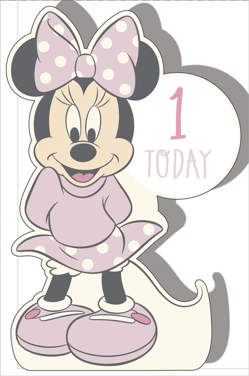1st Birthday Card - Mini Mouse Card
