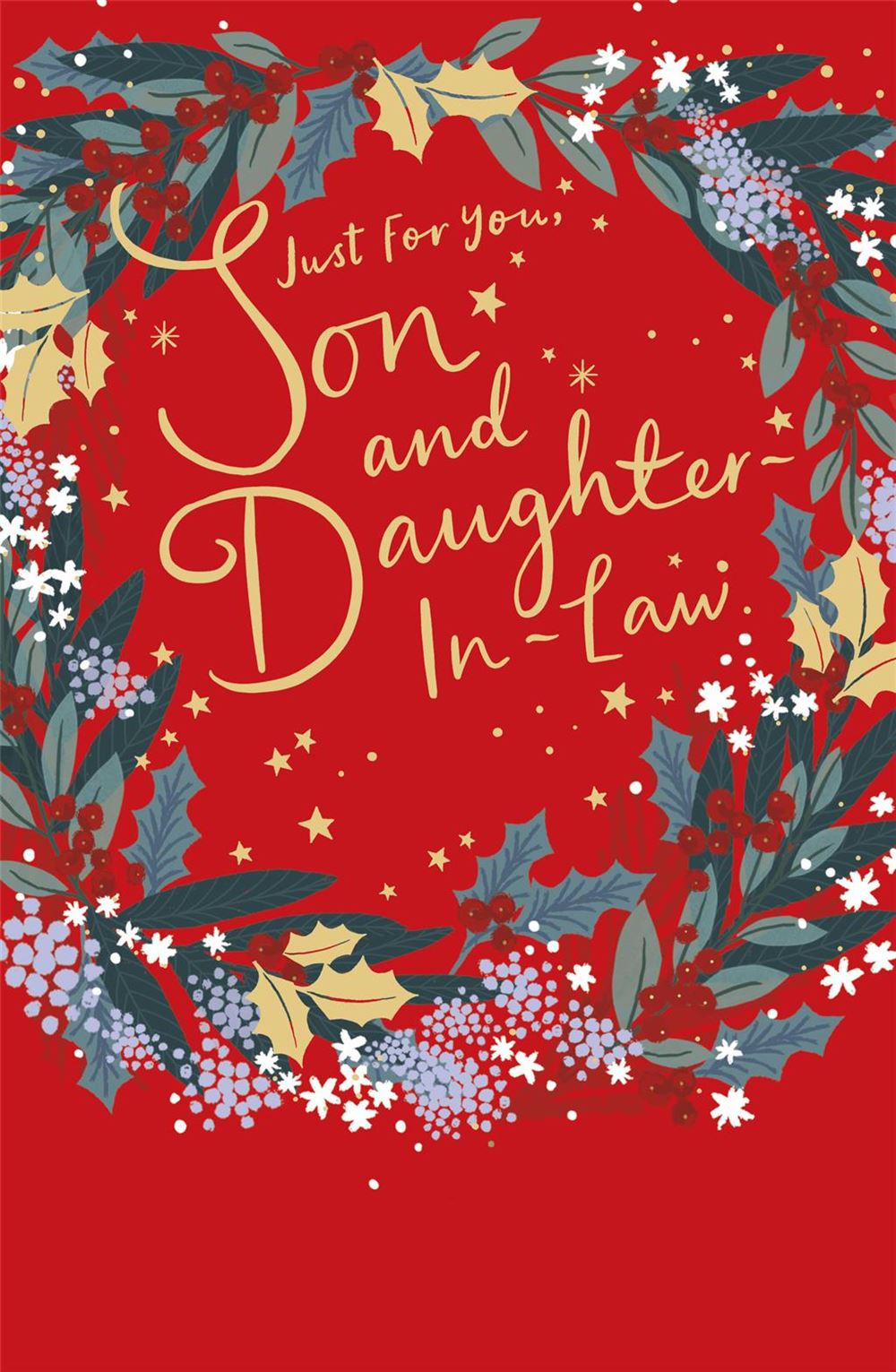 Just For you Son and Daughter-In-Law Christmas Card