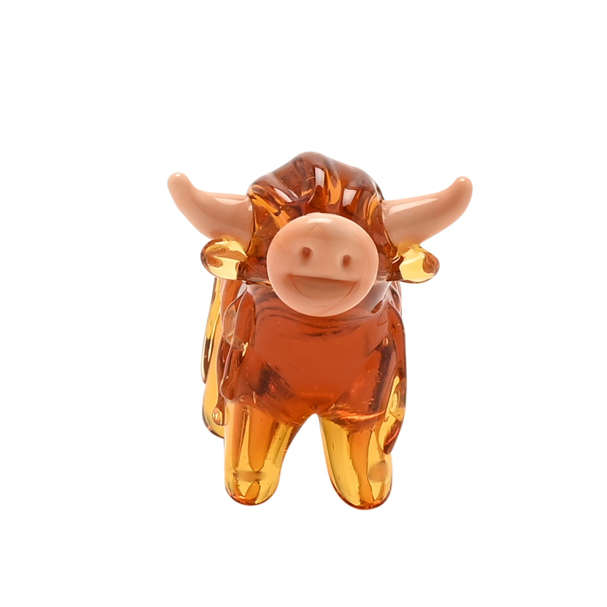 Objets d'art Miniature Glass Figurine - Highland Cow