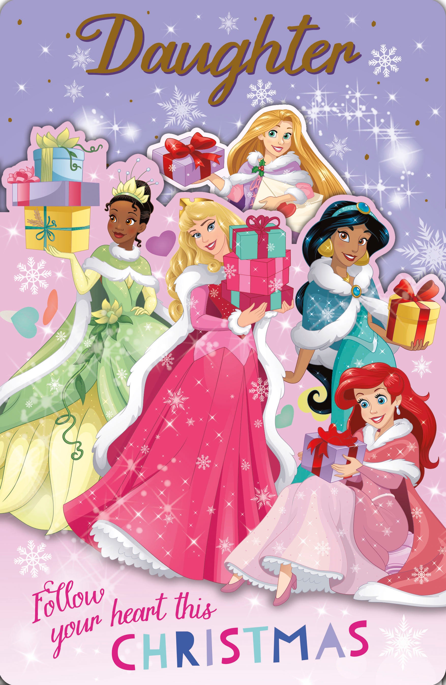 Daughter Christmas Card - Disney Princesses
