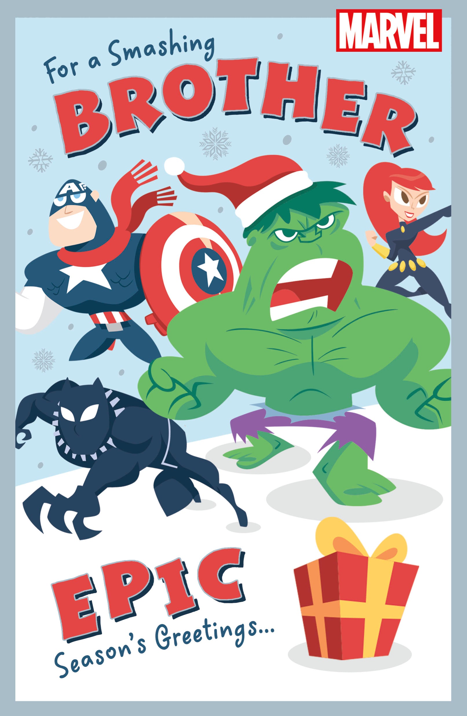 Brother Christmas Card - Avengers Christmas Brawl