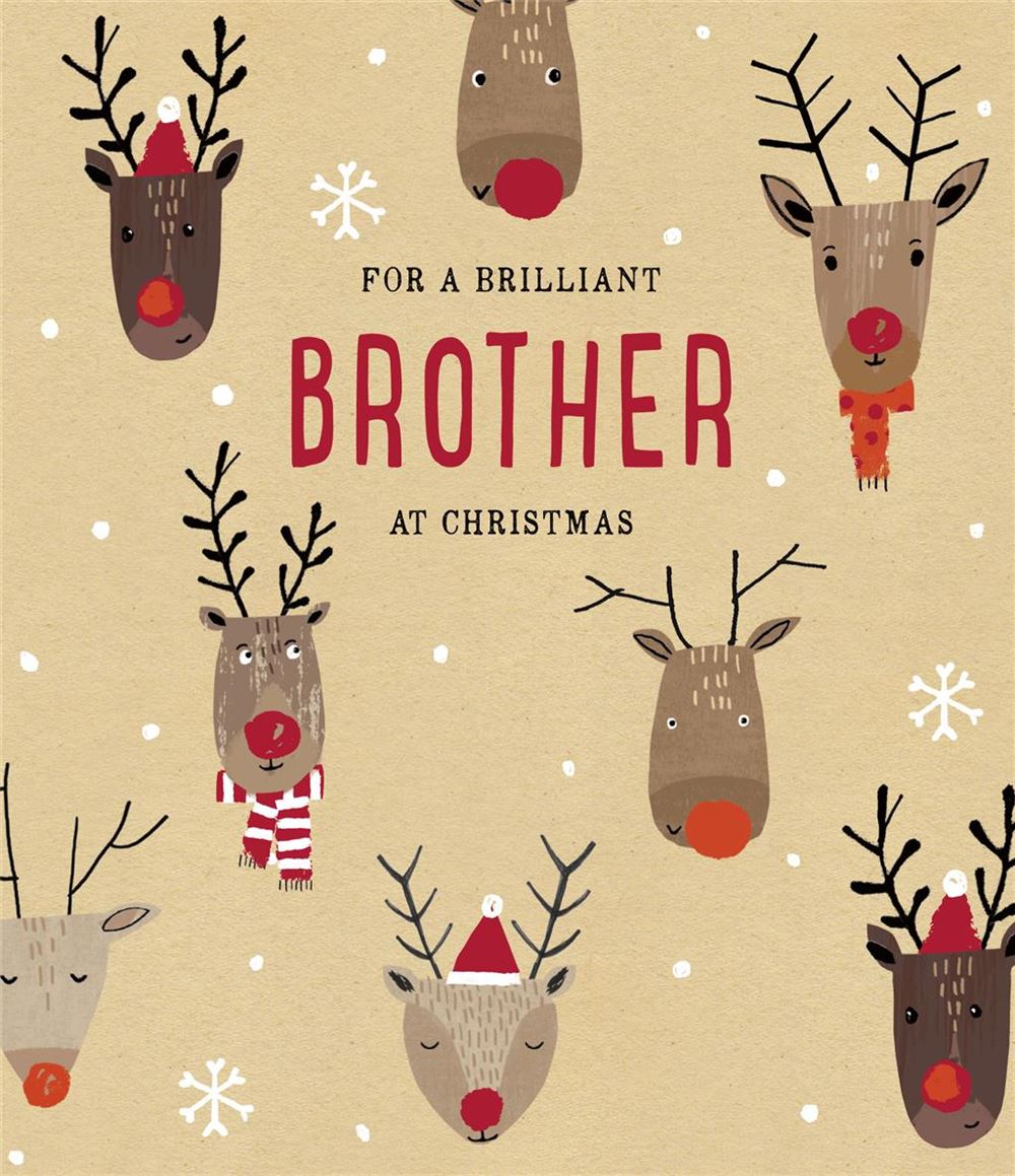 For A Brilliant Brother At Christmas Card