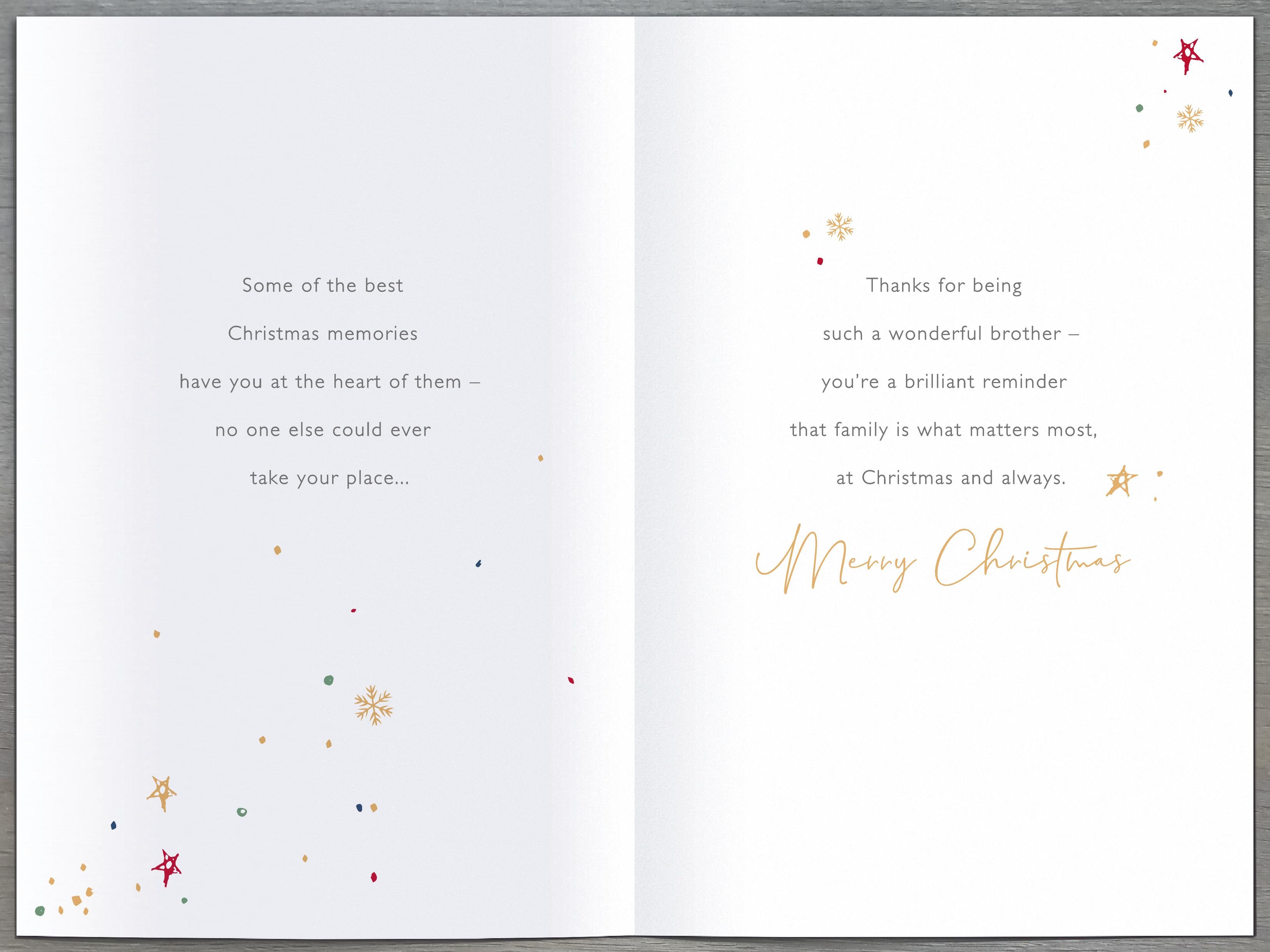 Brother Christmas Card - Shooting Stocking