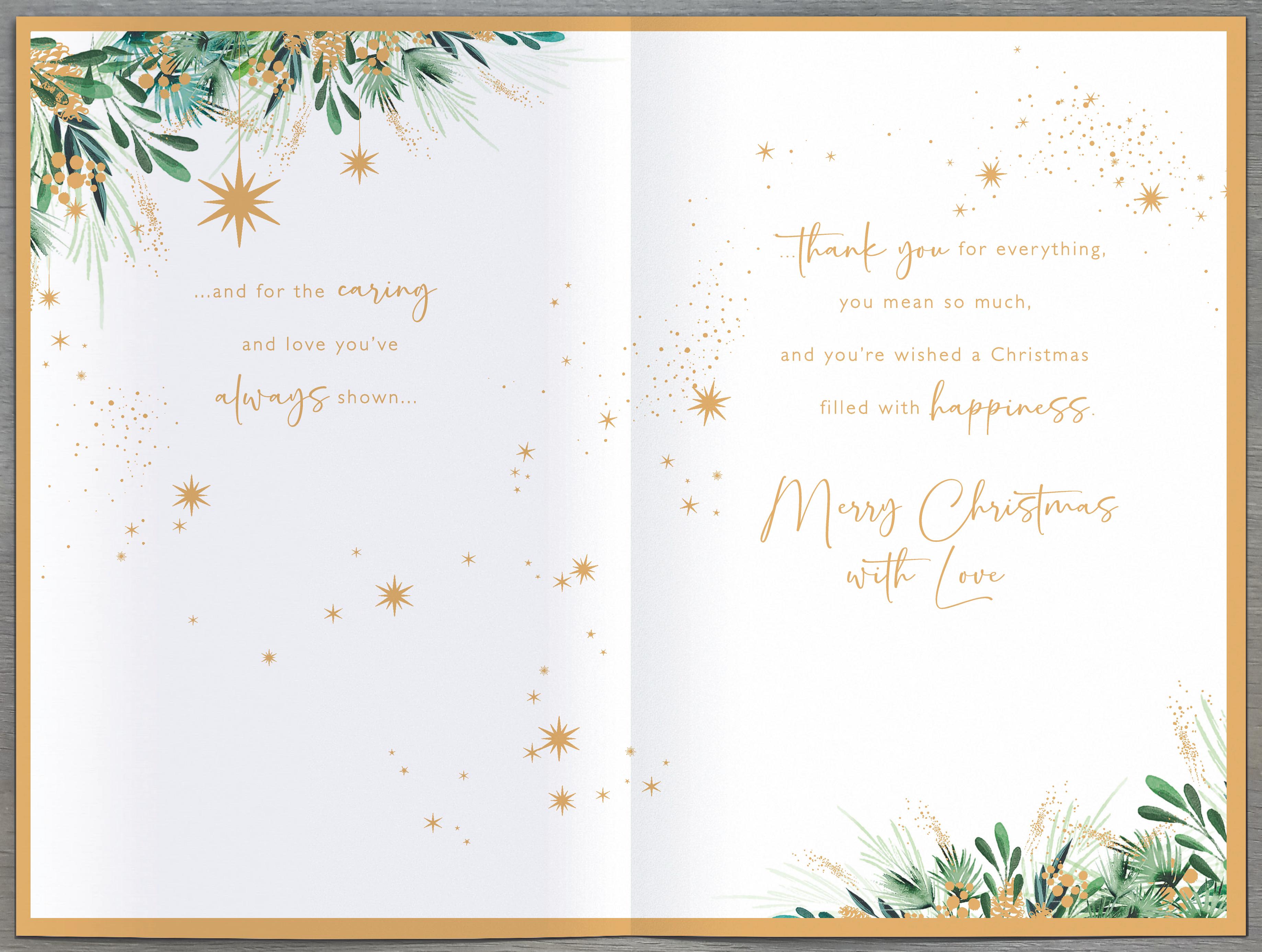 Large Mum Christmas Card - Wreath Surrounding a Star