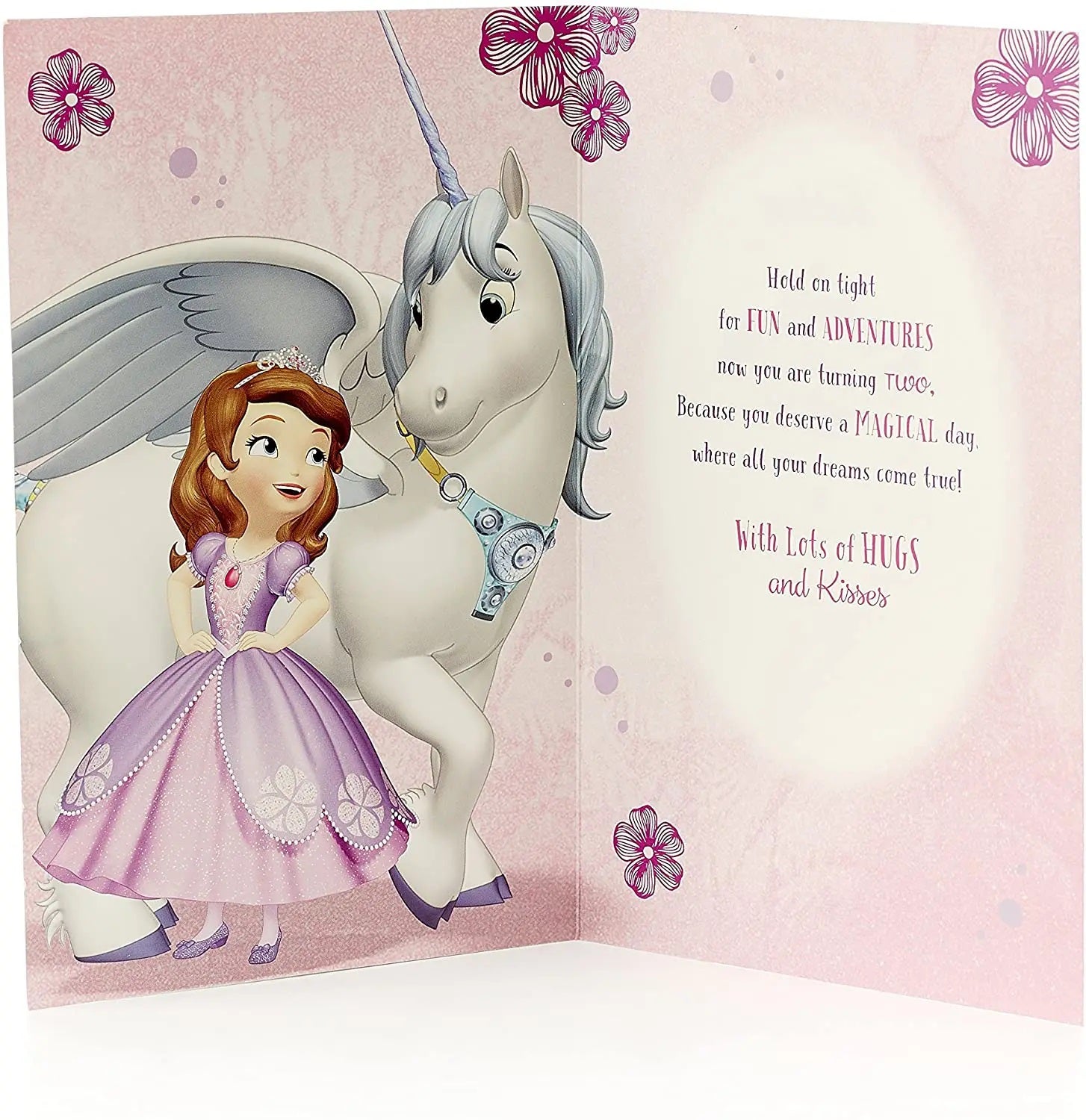 2nd Birthday Card - Princess and Unicorn
