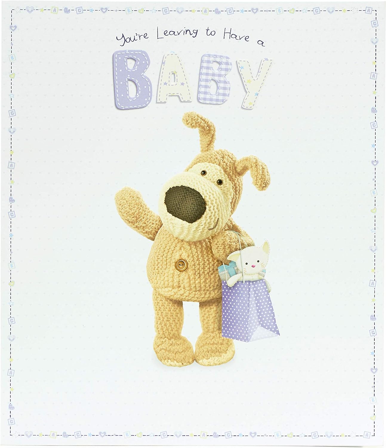 Leaving to Have a Baby Card - Cute Boofle Goodbye Card