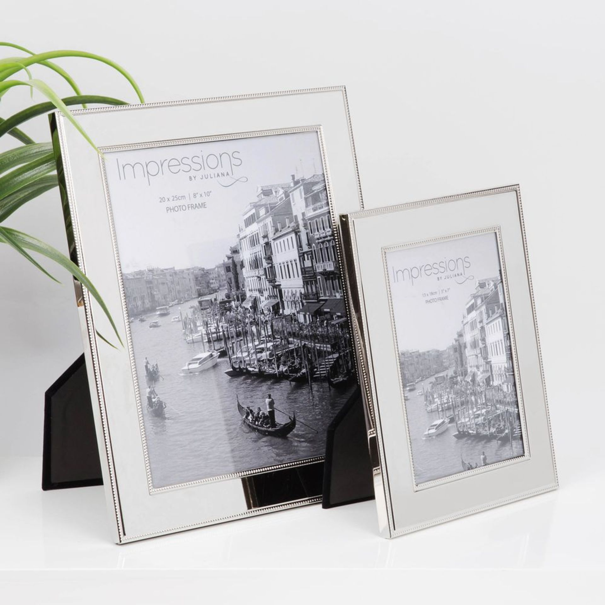 Impressions Silverplated Photo Frame White Border 4" x 6"