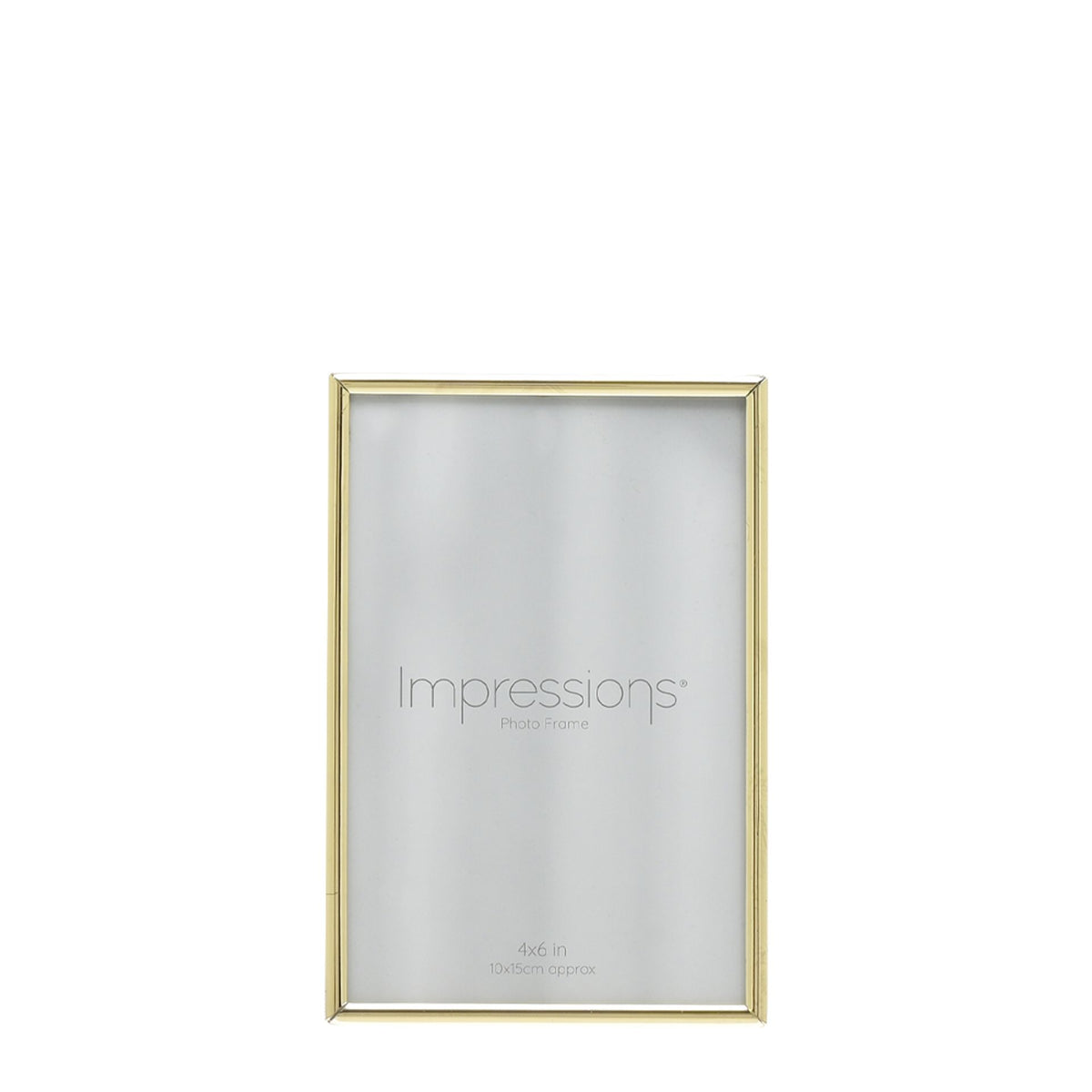 Brass Finished Photo Frame Oblong Thin - 4"X 6"