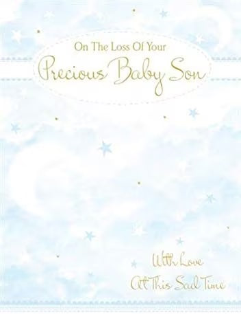 On The Sad Loss of Your Precious Baby Son - Sympathy Card