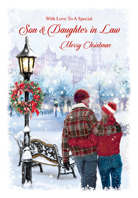 With Love To A Special Son & Daughter In Law Merry Christmas Card