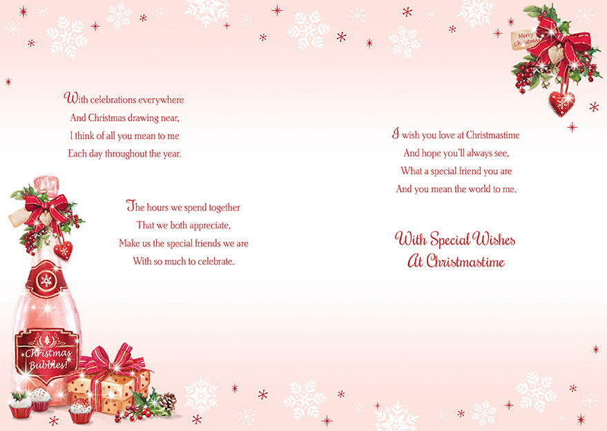 Christmas Wishes to a Fabulous Friend Card