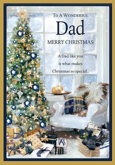 To A Wonderful Dad Merry Christmas Card