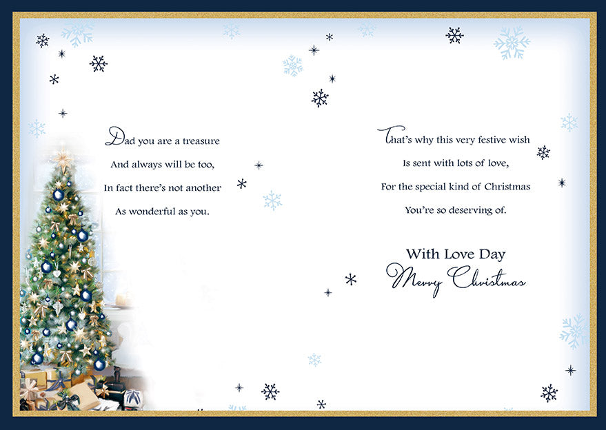 To A Wonderful Dad Merry Christmas Card