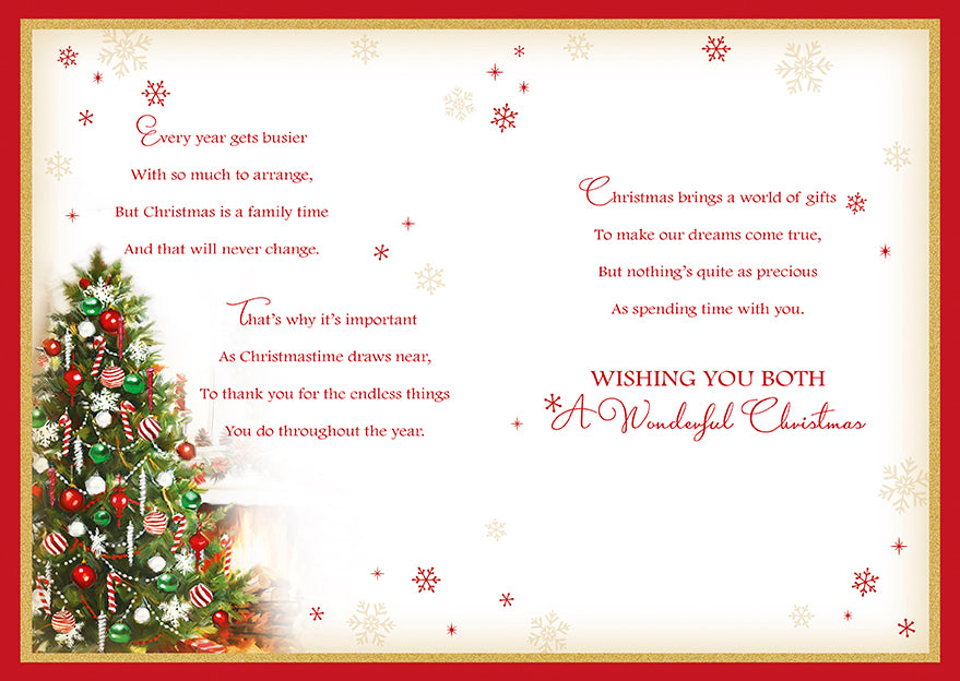 To A Wonderful Dad & His Partner At Christmas Card