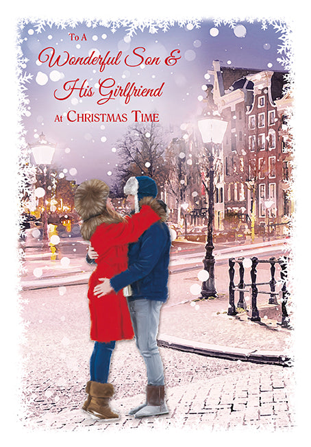 To A Wonderful Son & His Girlfriend At Christma Card