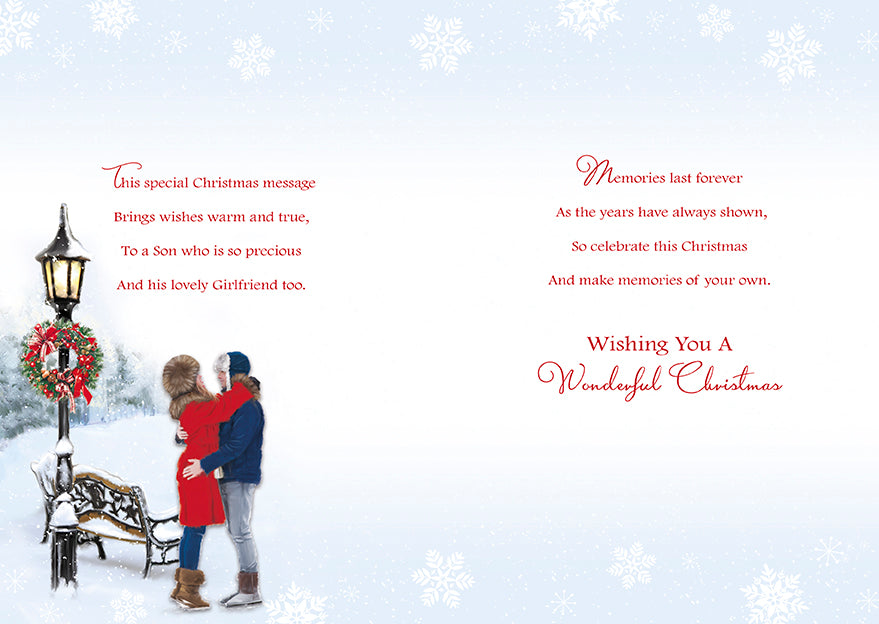 To A Wonderful Son & His Girlfriend At Christma Card