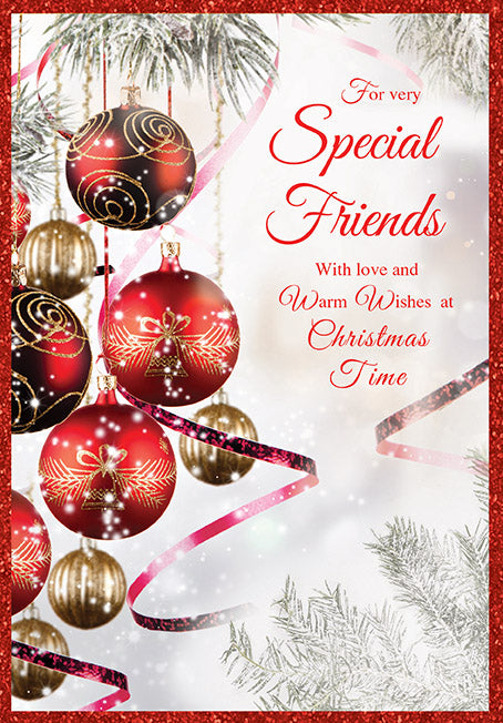 For Very Special Friends With Love and Warm Wishes at Christmas Card