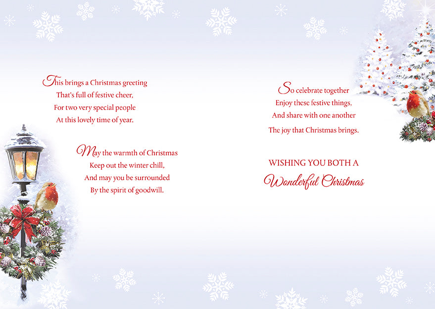 Wishing Both Of You A Very Merry Christmas Card