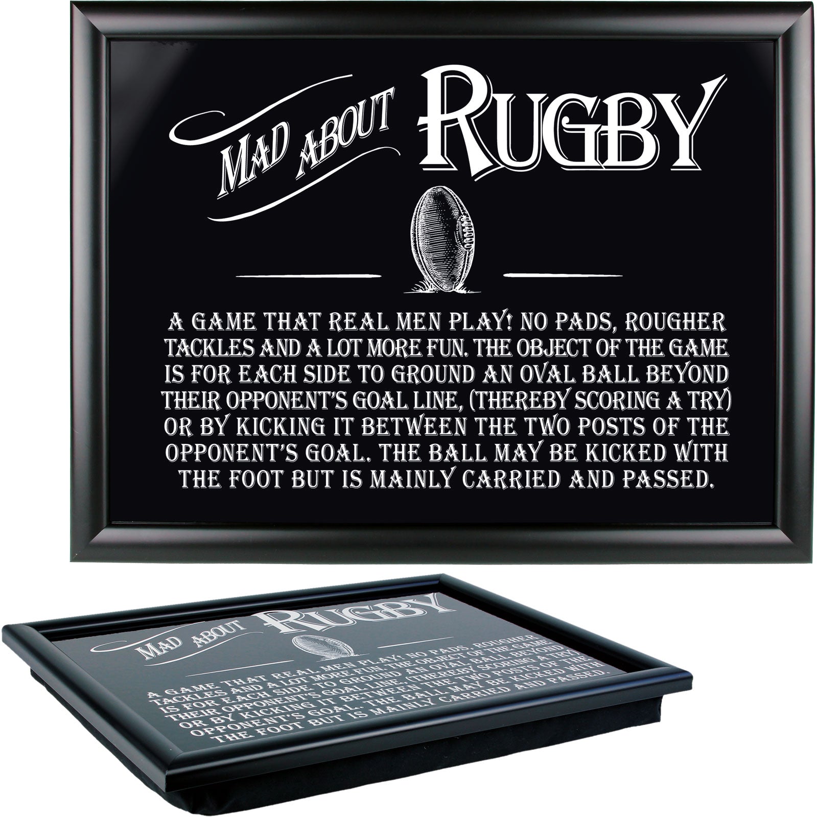 Ultimate Gift For Man Lap Tray Rugby