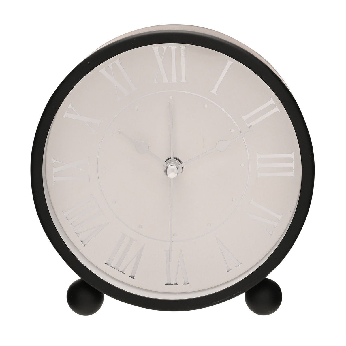 Hometime Metal Alarm Clock 11cm - Black