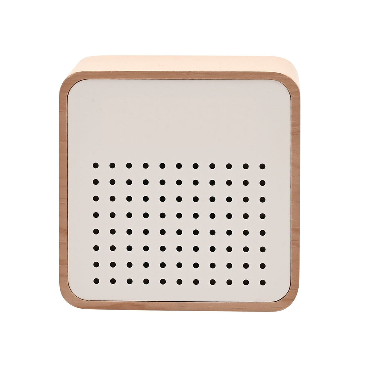 Interval Wooden Alarm Clock with Bluetooth Speaker - White
