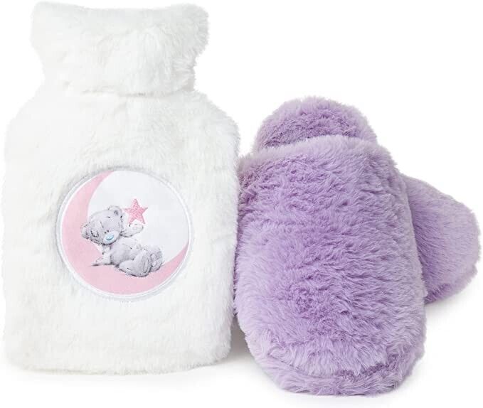Me To You Hot Water Bottle and Lilac Slippers Gift Set Tatty Teddy