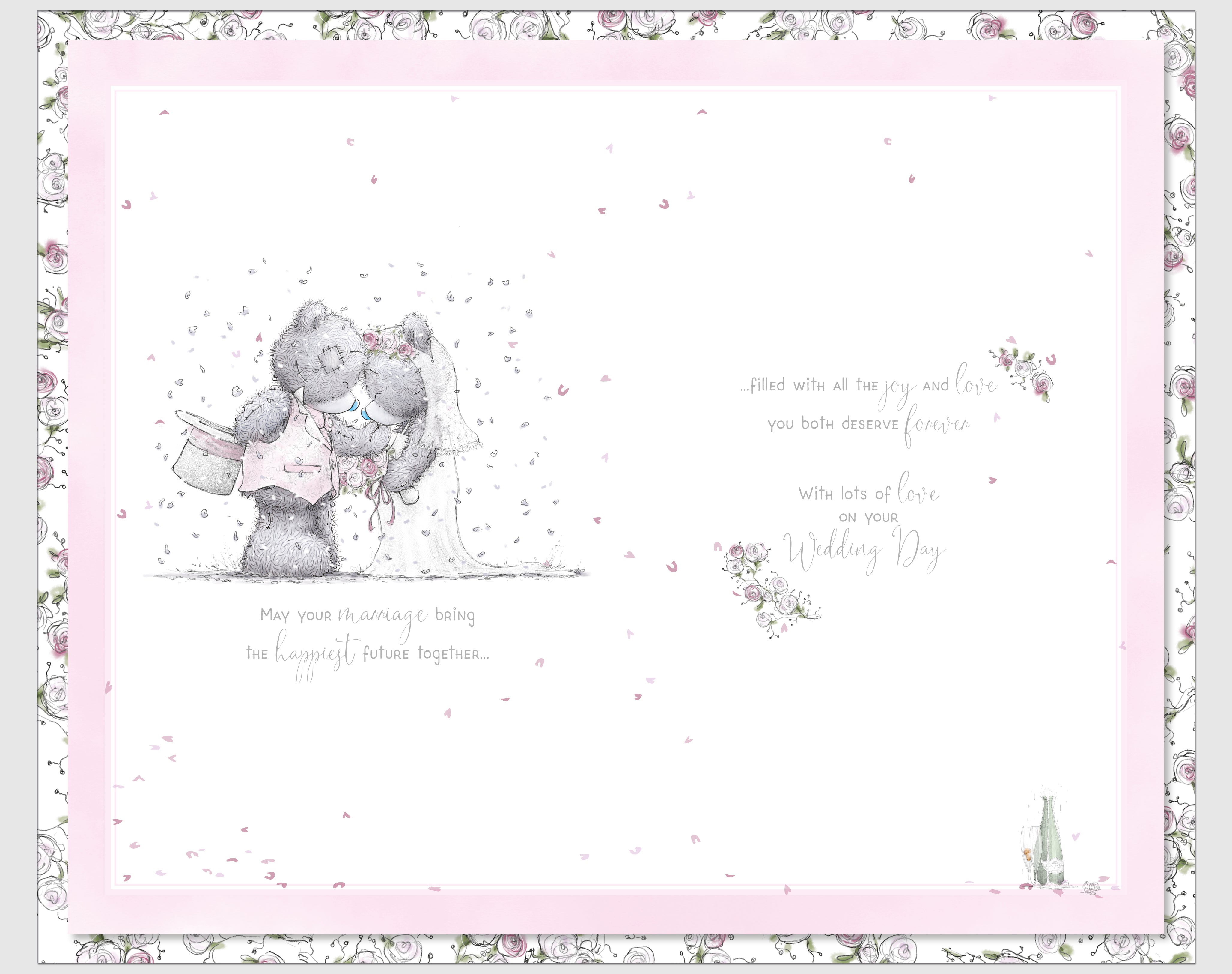 Wedding Day Card - Special Couple Bear Bride And Groom