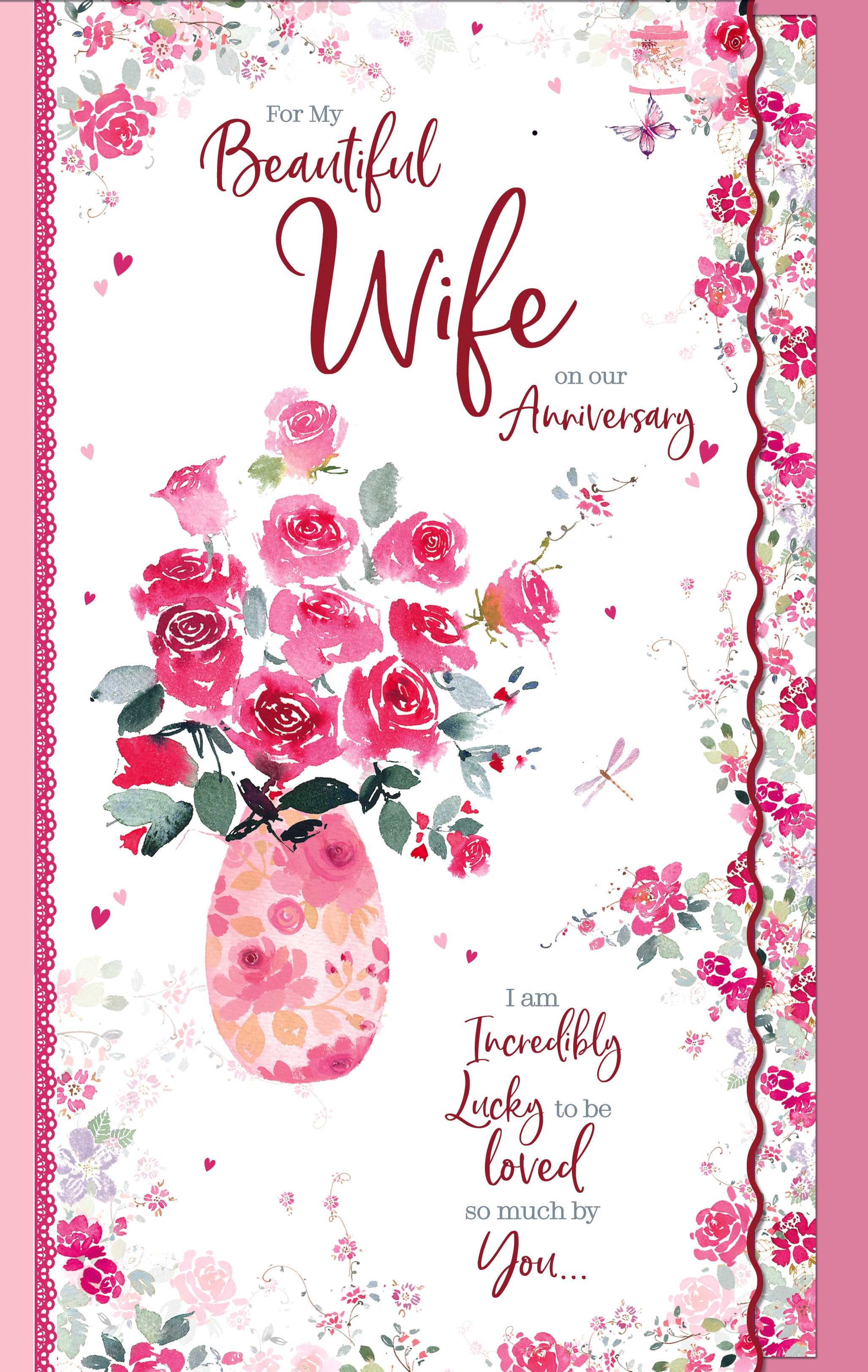 Wife Anniversary Card - Flowers