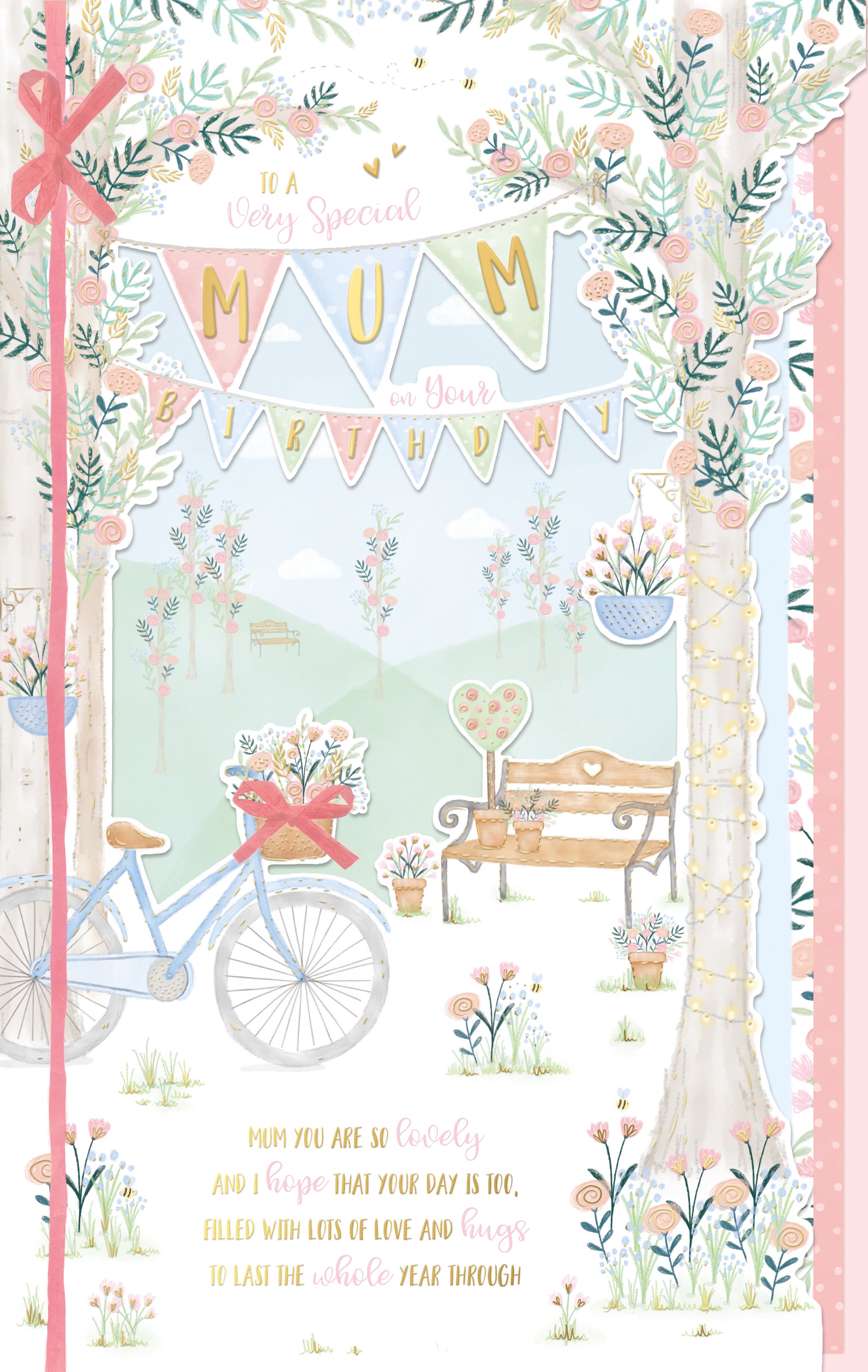 Mum Birthday Card - Bunting